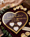 TakhleeqKar Personalized Nikah Heart Plaque – Custom Acrylic Wedding Keepsake