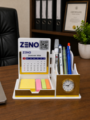 TakhleeqKar Multifunction Office Desk Organizer – Pen Holder with Clock & Calendar