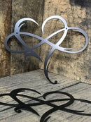 Metal Infinity Heart Art Love Wall Sign Hanging Decor for Living Room Home