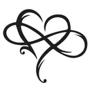 Metal Infinity Heart Art Love Wall Sign Hanging Decor for Living Room Home