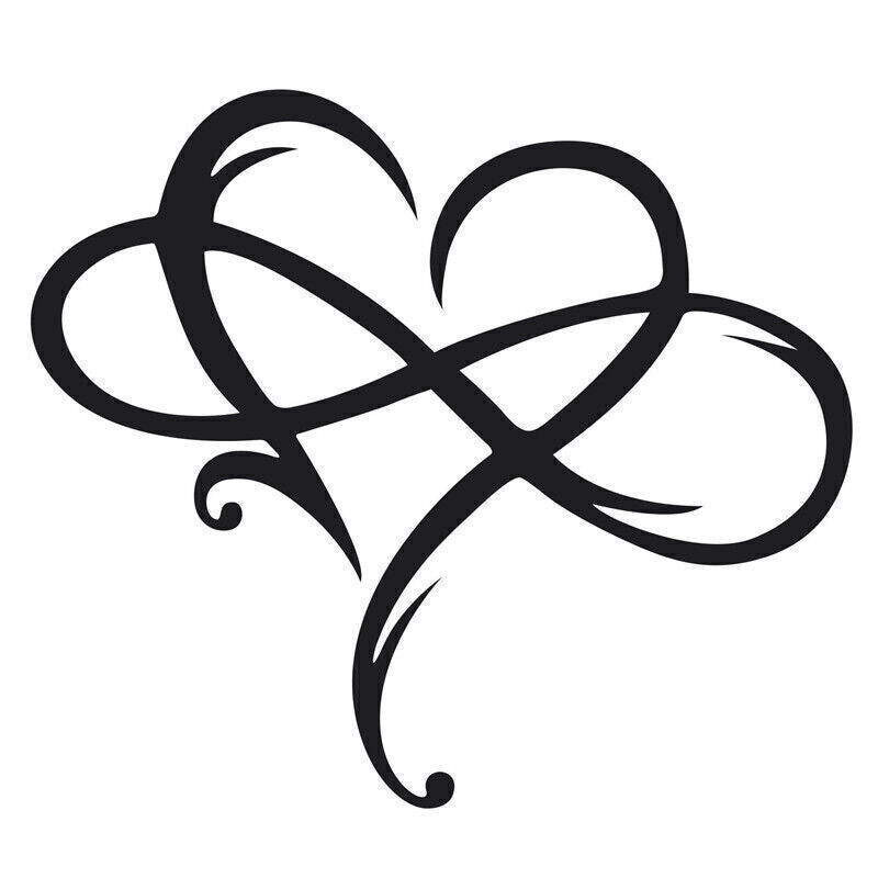 Metal Infinity Heart Art Love Wall Sign Hanging Decor for Living Room Home