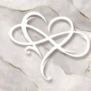 Metal Infinity Heart Art Love Wall Sign Hanging Decor for Living Room Home