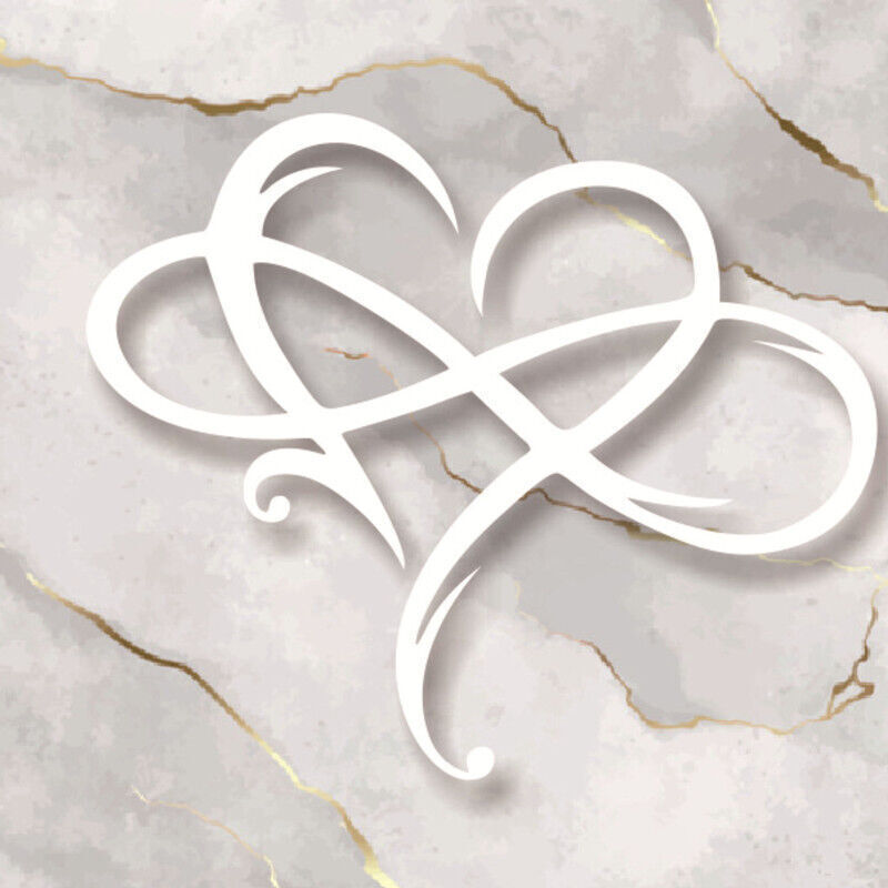 Metal Infinity Heart Art Love Wall Sign Hanging Decor for Living Room Home