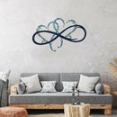 Metal Infinity Heart Art Love Wall Sign Hanging Decor for Living Room Home