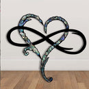 Metal Infinity Heart Art Love Wall Sign Hanging Decor for Living Room Home