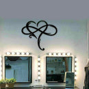 Metal Infinity Heart Art Love Wall Sign Hanging Decor for Living Room Home